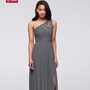 David’s Bridal One Shoulder Bridesmaid Dress